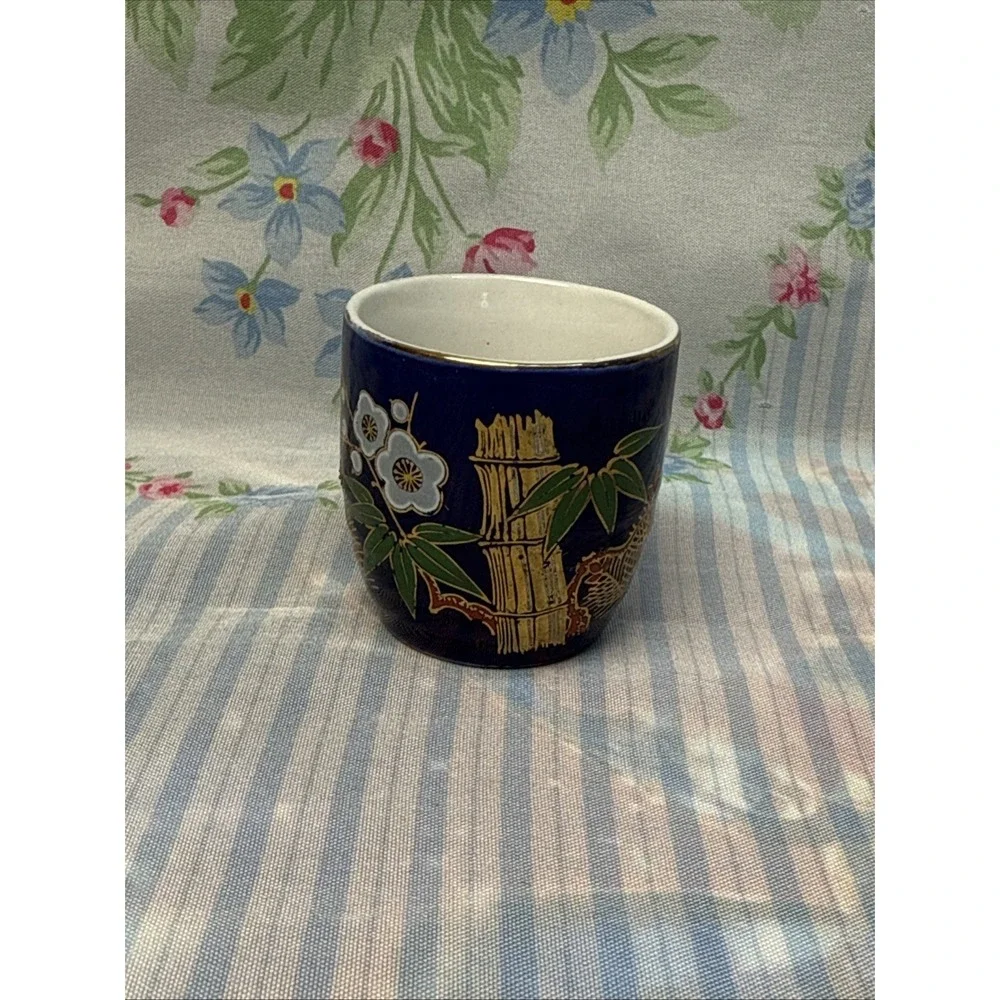 Vintage Japanese‎ Cloisonné Style Mini Cup 2